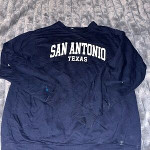 MV Sport Navy San Antonio Texas Crewneck Sweater